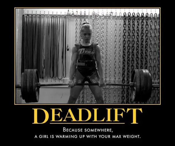 Deadlifting Meme Girl