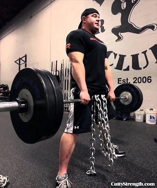 Mark Bell Sumo Deadlift With Chains