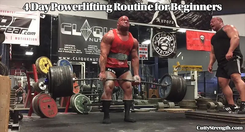 4 Day Powerlifting Routine for Beginners