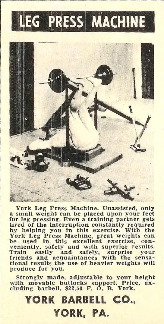 York Barbell Leg Press Machine